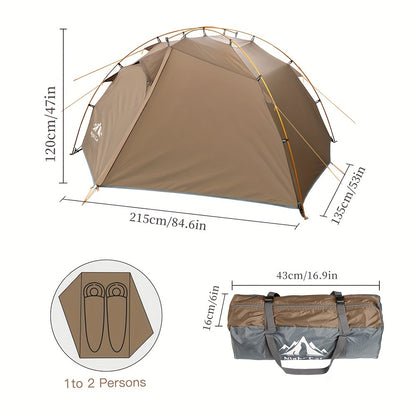 Tent – Kampeertent – Koepeltent – Pop-up Tent – Lichtgewicht Tent – Snel Opzetten – Aluminium Frame – 2-Persoons – Ventilerend – Compact