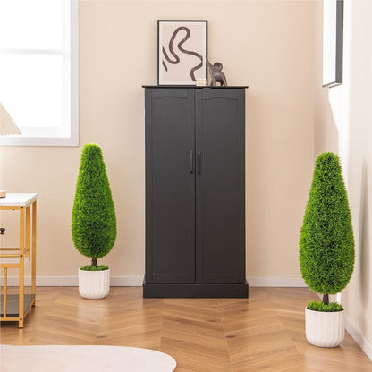 Kunstcipres – Kunstboom – Kunstplant – Sierplant – Kamerplant – Set Van 2 – 90 cm Hoog – Zonbestendig PE Materiaal