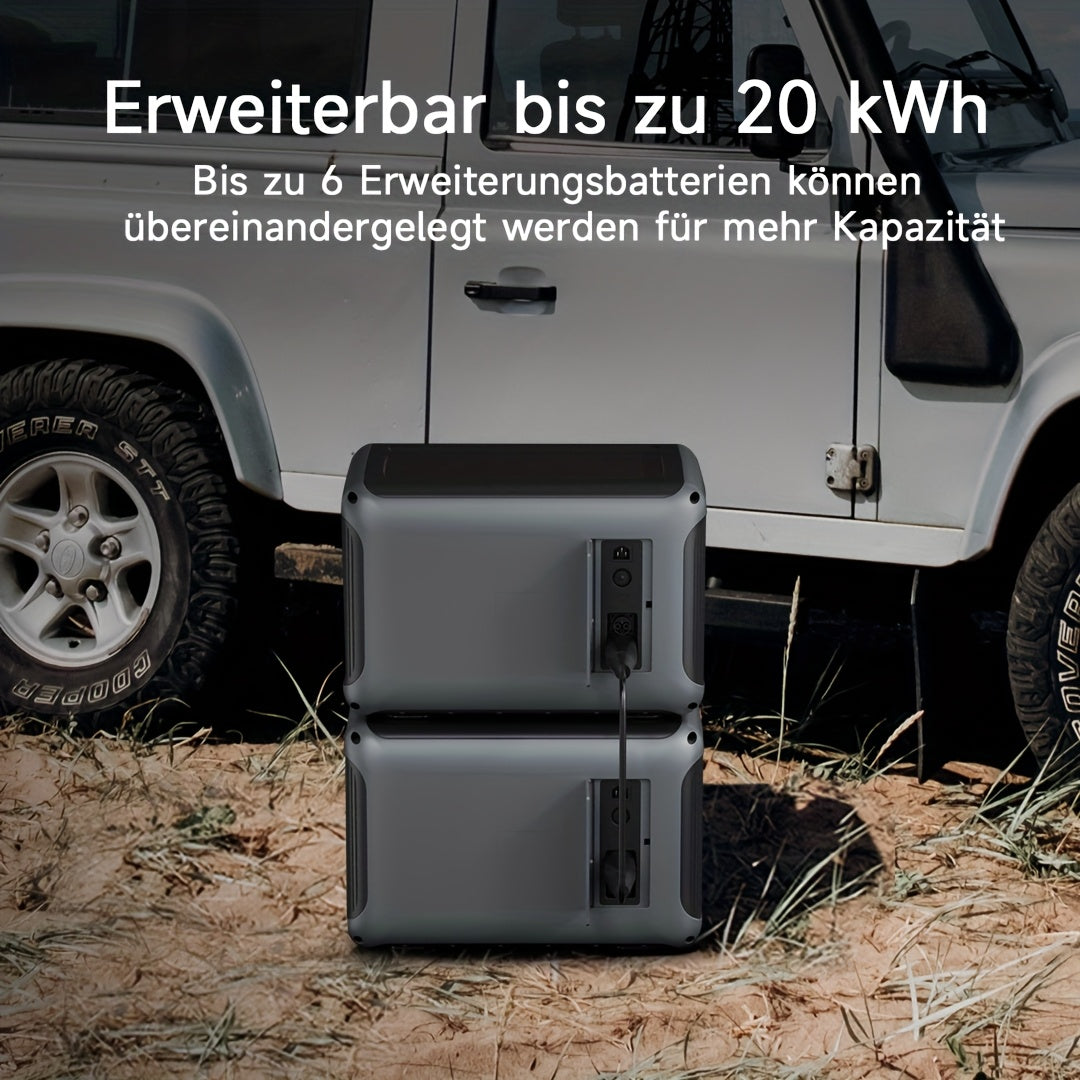Powerstation – Energiecentrale – Draagbare Generator – Mobiele Accu – Zonne-Generator – 2016 Wh LiFePO4 Batterij – 2500 W AC Vermogen – Snelladen in 1 Uur