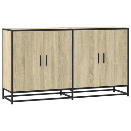 Sonoma Oak Sideboard 134X35X76 Cm Made of Chipboard, Removable And Sturdy.