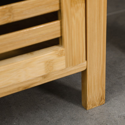 Hoogte Verstelbaar Badkamerkastje – Badkamermeubel – Opbergkast – Wandkast – Opbergkastje – Natuurlijk Houtlook – Verstelbare Hoogte 33-120 cm – Wandmontage Space Saver