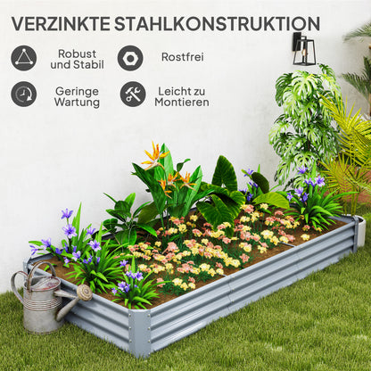 Verhoogd Plantbed – Stalen Border – Bloemenbak – Tuinbak – Kruidenbak – Weerbestendig Staal – Anti-Cut Randen – Comfortabel Tuinieren