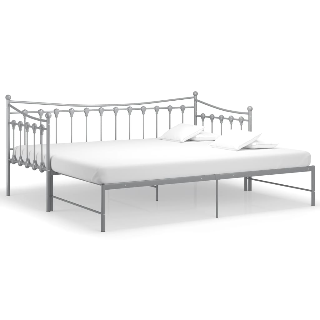 Bedbank – Slaapbank – Logeerbed – Sofa – 90x200 cm – Metalen Frame – Uittrekbaar Bed