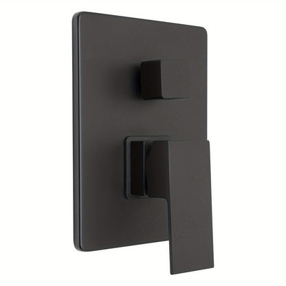 Badkraan – Douchekraan – Mengkraan – Badmengkraan – Handdouche – Mat Zwart – Ruime Regendouchekop 40x40 cm – Duurzaam Messing en Roestvrij Staal