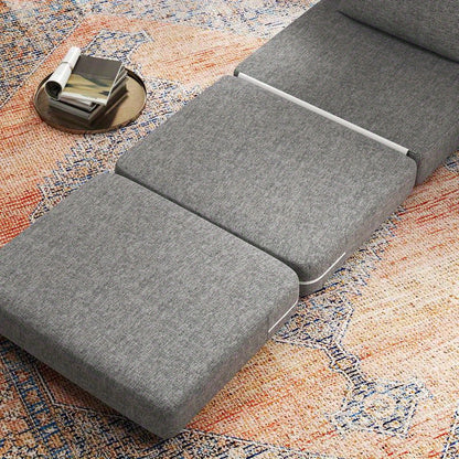 Opvouwbare Slaapstoel – Slaapzetel – Relaxstoel – Slaapfauteuil – Multifunctionele Stoel – 3-Posities Verstelbaar – Stevig Metalen Frame – Grijze Stoffering – Ruimtebesparend Design – Eenvoudige Montage