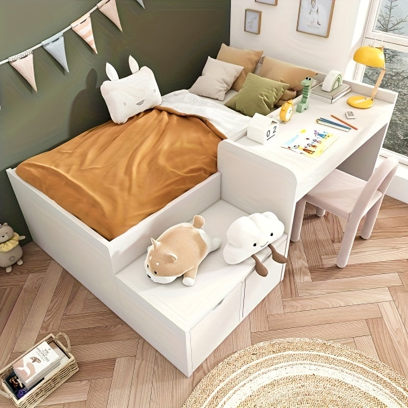 Minimalistisch Bedframe – Bedframe – Bedbodem – Bed Stevig – Slaapkamermeubel – Wit – Direct Gebruik – Duurzaam Bamboe