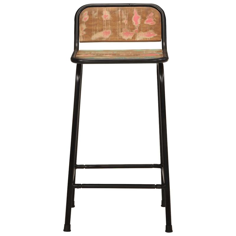 Bar stool 2pcs 46x35.5x80cm old wood solid wood,  Dining Room Furniture, Contemporary Seating, Square Stool, Sturdy Craftsmanship, Counter Height Stool, Seating Furniture, Restaurant Owners