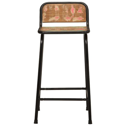 Bar stool 2pcs 46x35.5x80cm old wood solid wood,  Dining Room Furniture, Contemporary Seating, Square Stool, Sturdy Craftsmanship, Counter Height Stool, Seating Furniture, Restaurant Owners