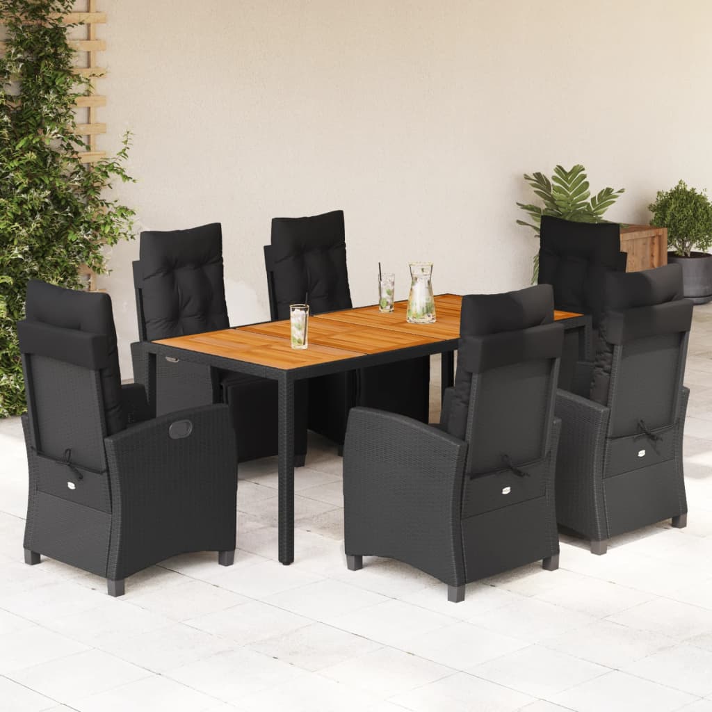 Loungebank – Tuinbank – Loungeset – Outdoor Sofa – Balkonbank – PE-Rattan Material – Verstelbare Rugleuning en Voetensteun