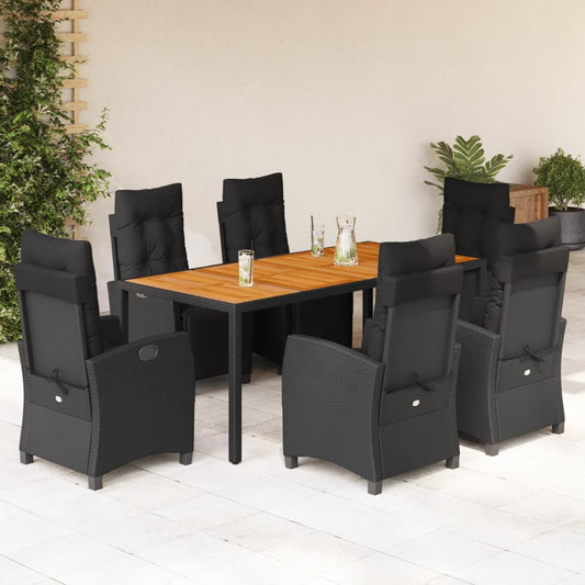 Loungebank – Tuinbank – Loungeset – Outdoor Sofa – Balkonbank – PE-Rattan Material – Verstelbare Rugleuning en Voetensteun