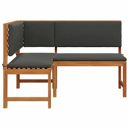 Tuinbank – Buitenbank – Parkbank – Hoekbank – Zitbank – Massief Acaciahout – Weerbestendig – Inclusief Comfortabele Kussens – 140x100x91 cm