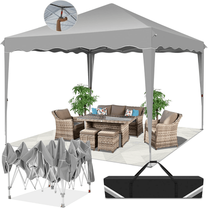 Partytent – Paviljoen – Gazebo – Feesttent – Tuintent – Waterdicht – UV Bescherming 50+ – 3x3 m – Pop-up – Verstelbare Hoogte