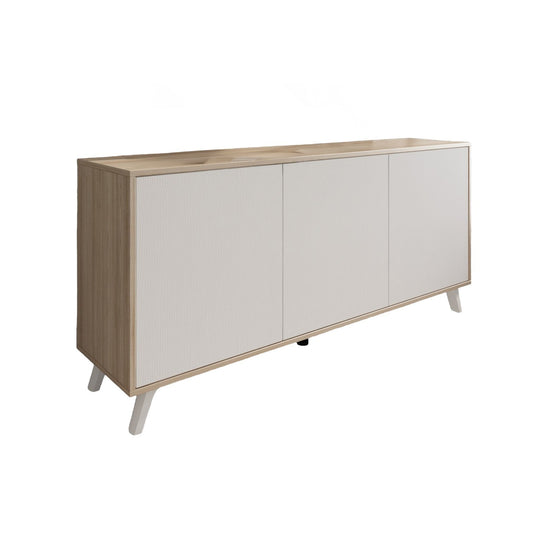 Dabello Sideboard, Kitchen Buffet, Design Living Room Cabinet, Modern 3-Door Sideboard with Shelves, 154x40x75 cm, Available in 6 Colors