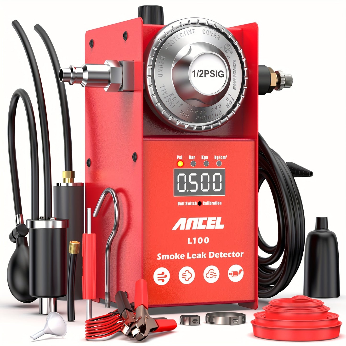 Automotive Leak Detector – Rookgenerator – Vacuümtester – Lekkagedetector – Rooktestapparaat – Digitale Drukmeter – 12V Auto Diagnose – Nauwkeurige Vacuümmeting