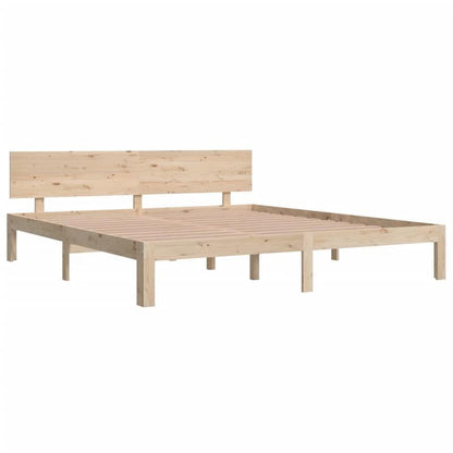 Super King Bed Frame in Wood Massello 180x200cm - Durable Removable Hardwood & Particle Board Frame, Contemporary Style with Space-Saving Design, Easy Assembly for King Size Beds, Bed Frame for Queen, Bedroom Furniture, Moder