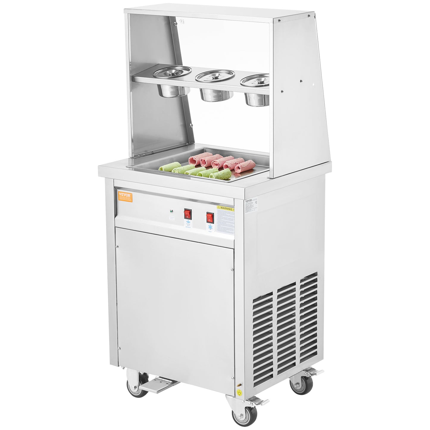Ijsbakpan – IJsroller – Rolijs Machine – IJsplek – Gefrituurde IJs Machine – RVS 35x35 cm Werkoppervlak – Snelle Koeling & Ontdooifunctie