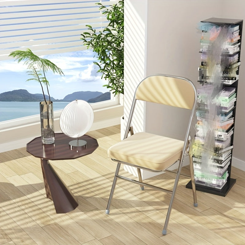 Set van 4 Eetkamerstoelen – Gele Stoelen met Kunstleren Bekleding en Comfortabele Zitting – Stijlvol Ontwerp voor Keuken, Restaurant, Woonkamer of Conferentieruimte