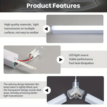 LED Paneel – LED Plafonnière – Lichtpaneel – Plafondlamp – Hexagon Lamp – 575mm Groot Oppervlak – Koel Wit 6500K