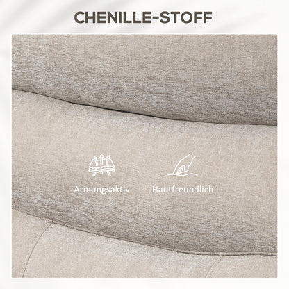Massagestoel – Elektrische Relaxstoel – Massagefauteuil – Massagestoel met Liftfunctie – Elektrische Massagestoel Lichtbruin – 8 Vibratiepunten – 2 Afstandsbedieningen