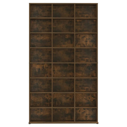 CD Cabinet Smoked Oak 102x23x177.5cm Engineered Wood CD Tower CD Storage Cabinet Shelf for Living Room Bedroom and Office, Utility Racks