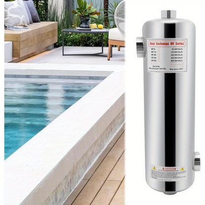 Zwembadverwarming – Zwembad Warmtewisselaar – Pool Heater – Zwembad Warmtepomp – Zwembad Verwarmingselement – Roestvrijstaal – 60 kW Vermogen – Compact Met Omgekeerde Stromingsrichting