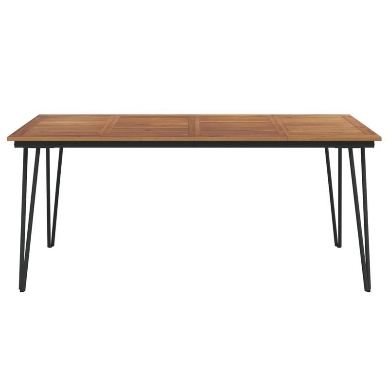 Tafel – Eettafel – Tuinset Tafel – Werktafel – Massief Acaciahout – Hairpin Poten – 180x90x75 cm – Weerbestendig & Afneembare Poten