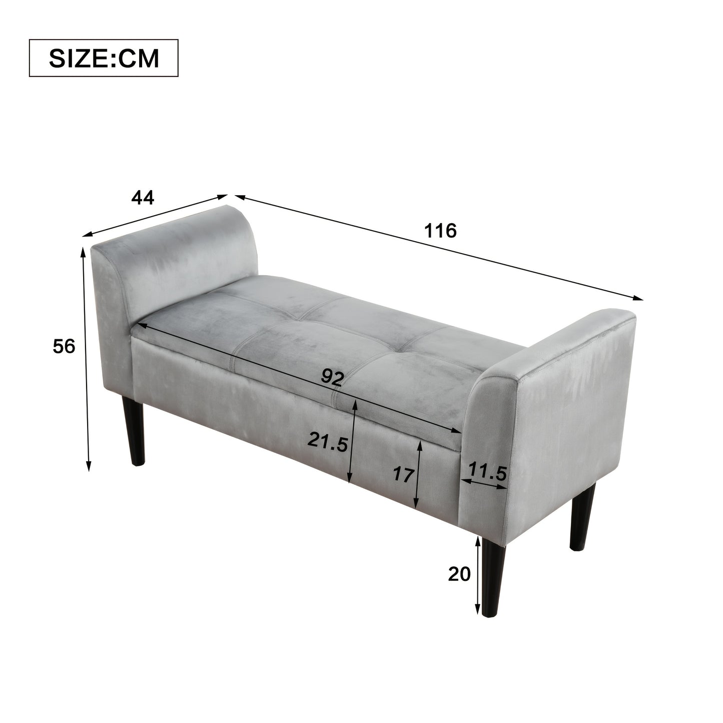 Badbankje – Badzitje – Badkamerbank – Douchezitje – Transferbank – Fluwelen Bank Met Armleuningen – Stevig Metalen Frame – Compact 68,5 cm Hoogte