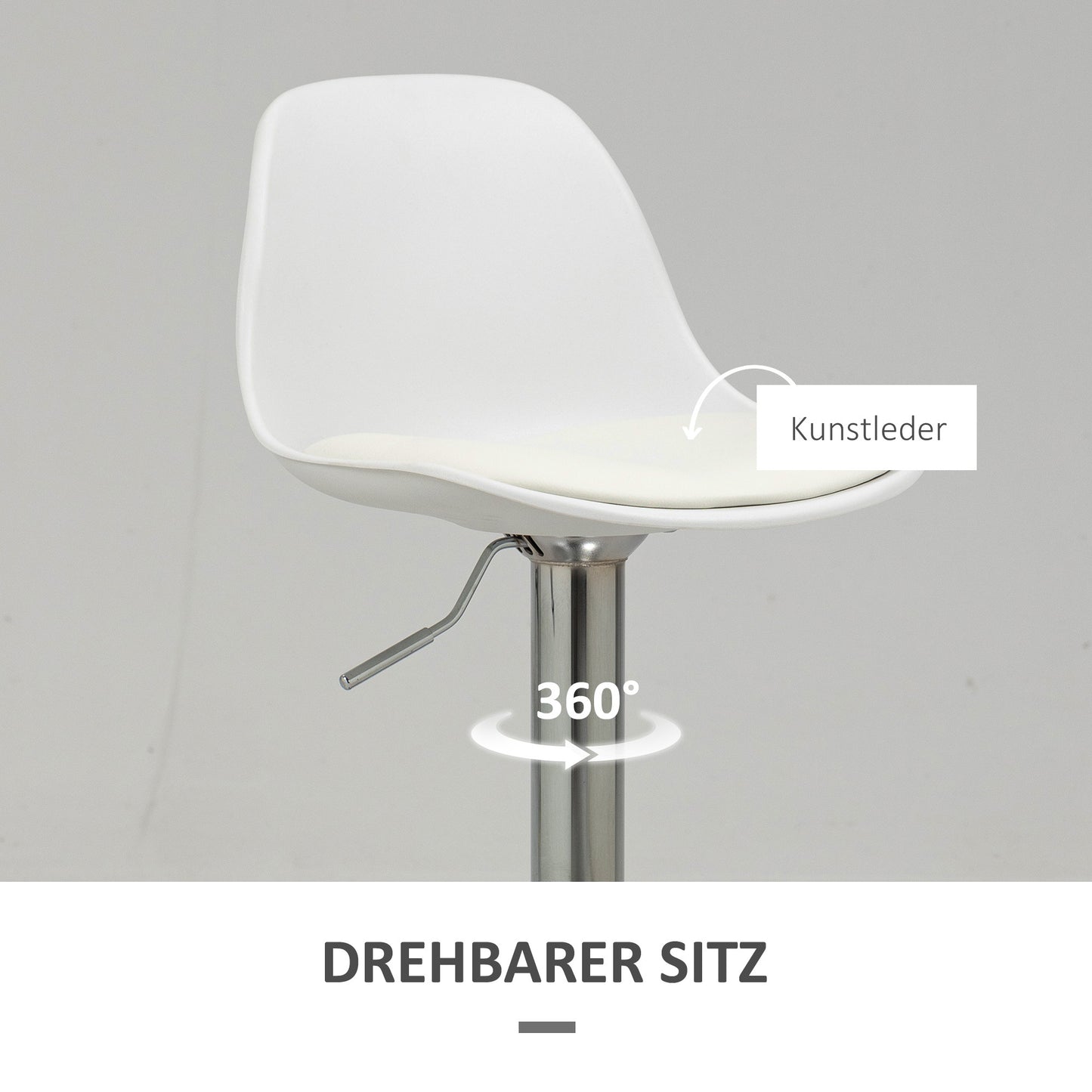 Barkrukken – Barkruk – Barstoelen – Hoge Stoelen – Keukenstoelen – Zwart – In Hoogte Verstelbaar – 360° Draaibaar Met Voetensteun