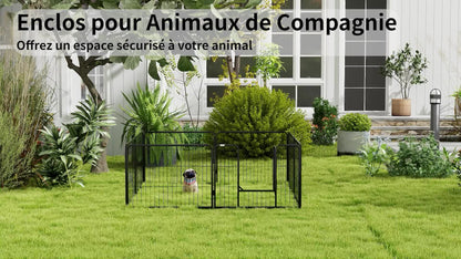 Dierenren – Hondenren – Knaagdierren – Konijnenren – Huisdierenren – Zwart – Stalen Epoxy Coating – Modular Met Afsluitbare Deur