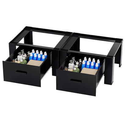 Washing Machine Stand with Storage Drawer, Steel Frame, 150 kg Load Capacity, Anti-Slip Base & Shock-Absorbing Pads