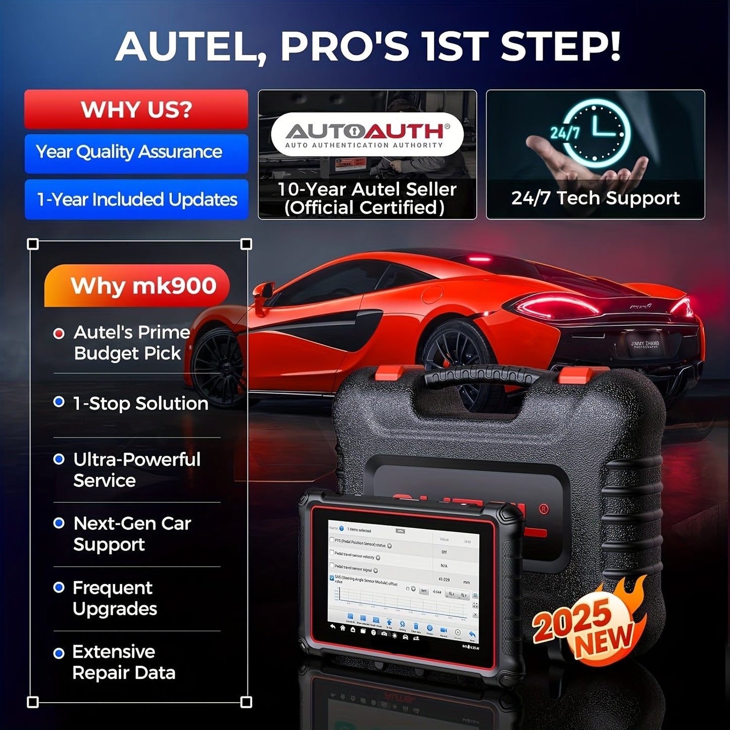 Autoscanner – Autodiagnoseapparaat – Diagnose Tool – Foutcode Uitlezer – Wi-Fi Verbonden – 20,32 Cm Touchscreen – 3000+ Tests