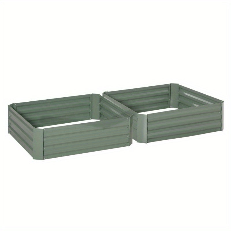 Verhoogd Tuinbed – Moestuinbak – Plantenbak – Bloembak – Balkonbak – Gegalvaniseerd Staal – 100x100x30 cm – Roestbestendig – Eenvoudige Montage