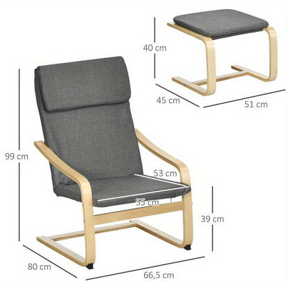 Leisure stoel – Lounge stoel – Balkon stoel – Hal stoel – Eetkamer stoel – Stevig houten frame – Comfortabele foam vulling