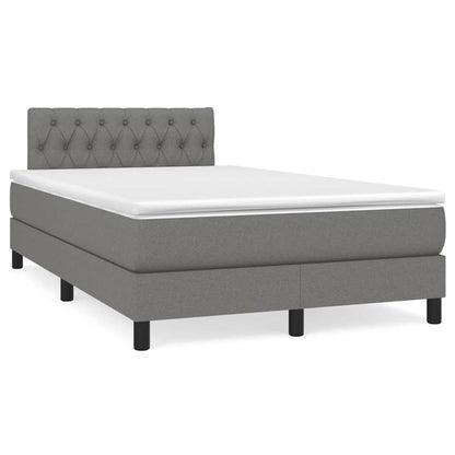 Boxspringbed – Boxspring – Bed – Bedframe – Bedbodem – Donkergrijs – Hardhouten Frame – Vlamvertragende Stof