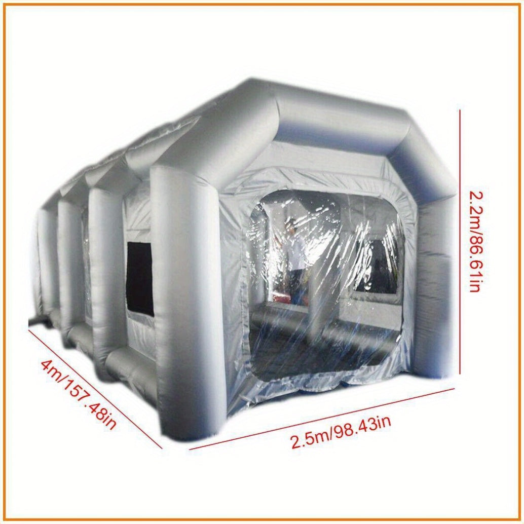Opblaasbare Spuitcabine – Spuittent – Verfspuitruimte – Mobiele Werkruimte – Spuitbox – Groot Formaat 4x2,5m – Hoogwaardig Oxford Doek – Snelle Opbouw & Ventilatie