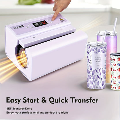 Auto Tumbler Heat Press Machine – Warmtepers – Sublimatiepers – Bekers Pers – Mokken Pers – Lichtroze – Snel Op Temperatuur – Gelijke Warmteverdeling