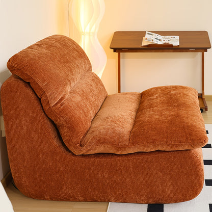 Lazy Sofa Chair – Relaxstoel – Ligstoel – Zitzak – Fauteuil – Oranje Variant – Ergonomisch Design – Kurk & Kunsthout Materials