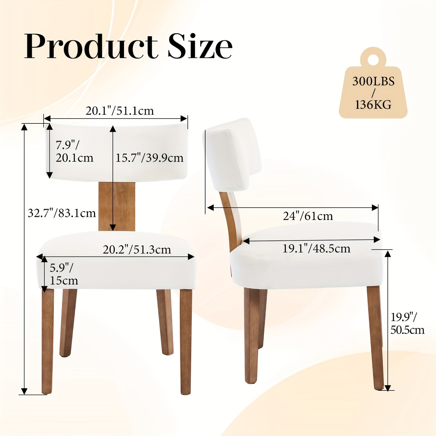 Eetkamerstoel – Stoel – Kuipstoel – Keukenstoel – Armleuningvrij – Donkergrijs – Linnen Bekleding – Massief Houten Frame
