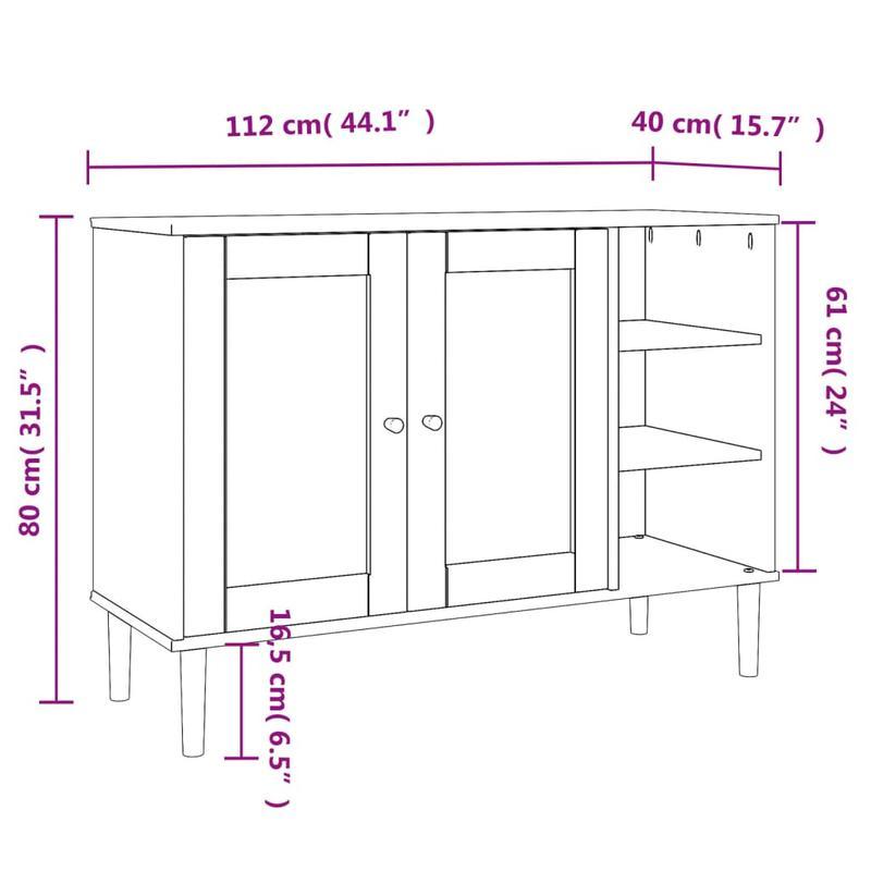 Modern Rattan Look Sideboard with Removable Shelves - Solid Pinewood, 3-Drawer & Open Shelf Design, Light Beige Finish for Living Room Organization, 112x40x80cm, Sideboard Cabinet, Minimalist Decor, Natural Wood Texture
