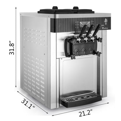 Softijsmachine – Zachte IJsjes Machine – IJsbereider – IJsdispenser – 6 Liter Capaciteit – 2200W Compressor