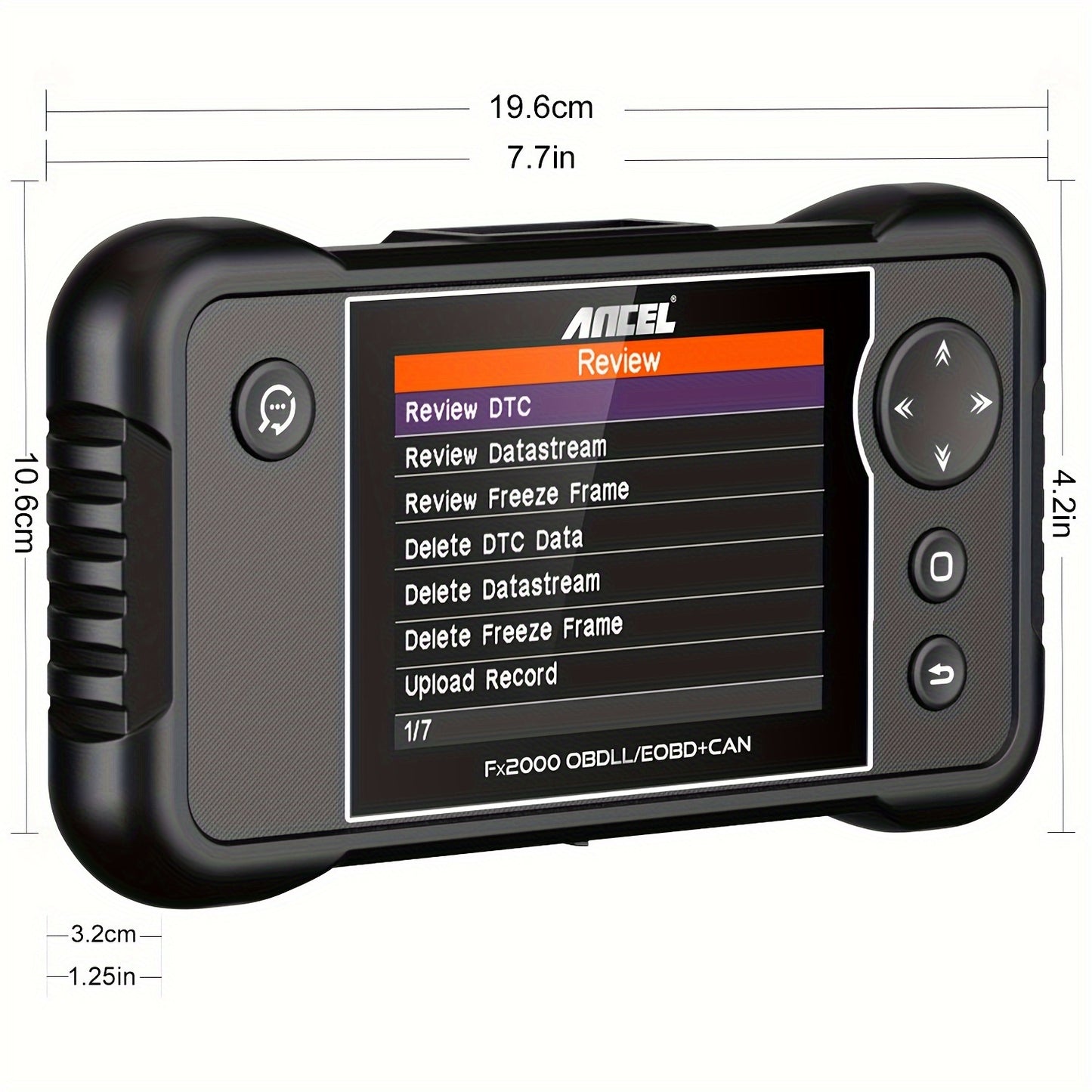 OBD2 Diagnose Scanner – Auto Foutcode Lezer – Motor Diagnose Tool – ABS SRS Scanner – Transmissie Scanner – USB Oplaadbaar – Compact & Gebruiksvriendelijk