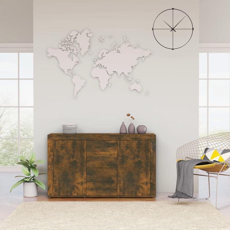 Sideboard 120x36x69cm edited wood gerookt oak-colored Practical and removable