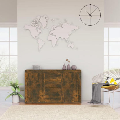 Sideboard 120x36x69cm edited wood gerookt oak-colored Practical and removable