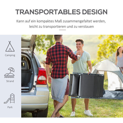 Outdoor Bistro Set – Tuinset – Balkonmeubilair – Terrasmeubilair – Buitenmeubilair – Duurzaam Metalen Frame – Onderhoudsvriendelijk Kunststof Tafelblad – Model 84B-184V01GY