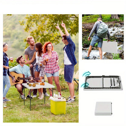 Inklapbare Tafel – Picknicktafel – Campingtafel – Tuin Tafel – Buiten Tafel – Verstelbare Hoogte – Stevig Metalen Frame