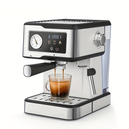 Espressomachine – Semi-automatisch – Koffiezetapparaat – Cappuccinomachine – IJskoffiemachine – 20 Bar Druk – 1,5L Afneembaar Waterreservoir