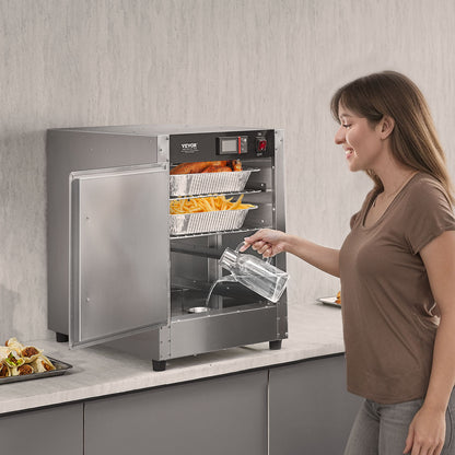 Voedselwarmer – Warmhoudkast – Hotbox – Eten Warmer – Food Cabinet – 4-laags – 201 RVS Behuizing – 360° Luchtcirculatie Met Waterschotel