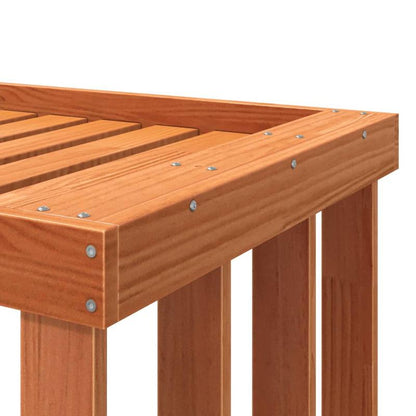 Houtopslag – Brandhout Rek – Haardhout Opbergkast – Buiten Houtrek – Houtberging – Massief Hout – Afdekking Tegen Regen – 109x52x106 cm