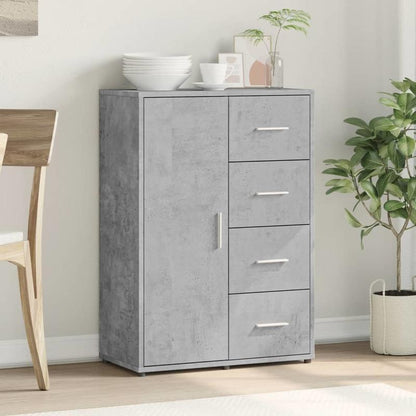 Modern Industrieel Dressoir – Opbergkast – Buffetkast – Sideboard – Kast – Grijs Beton – 60x31x84 cm – Massief Hout – Minimalistisch Design