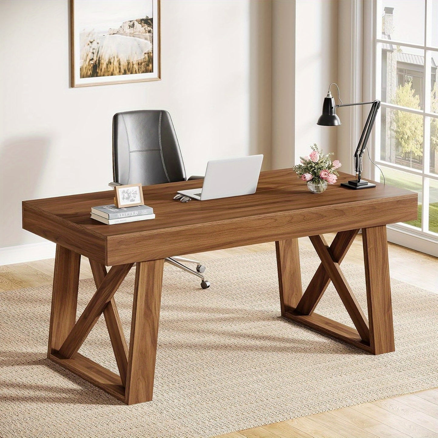 Retro Bureau – Werkplek Bureau – Computerbureau – Thuiswerkplek – Studiebureau – 139,7 cm Breed – Ingebouwde Lade